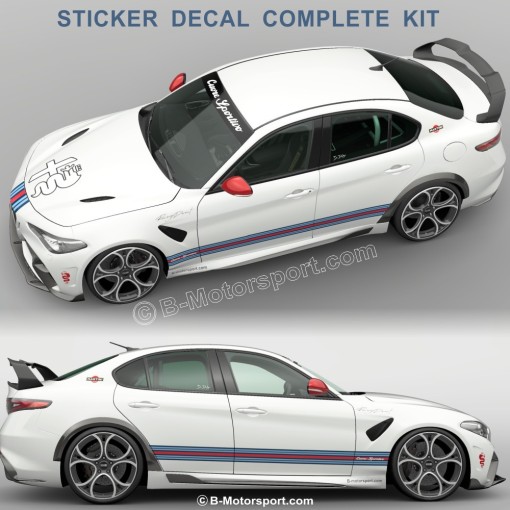 CUORE MARTINI -  Complete sticker kit compatible with all ALFA ROMEO models