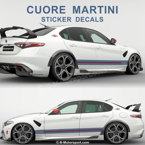 CUORE MARTINI -  Complete sticker kit compatible with all ALFA ROMEO models