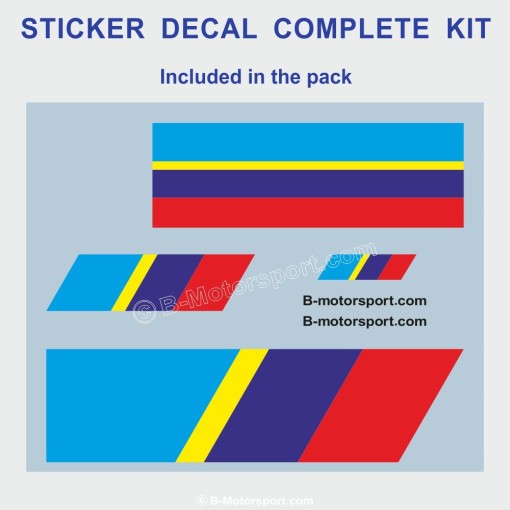 RALLYE STYLE -  Complete sticker kit compatible with all PEUGEOT 207 208 2008 308 3008 RCZ