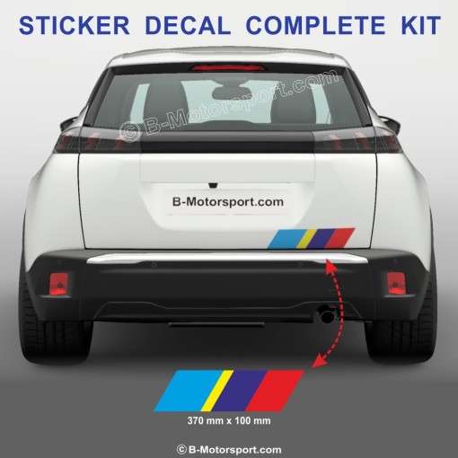 RALLYE STYLE -  Kit autocollant complet compatible toutes PEUGEOT 207 208 2008 308 3008 RCZ