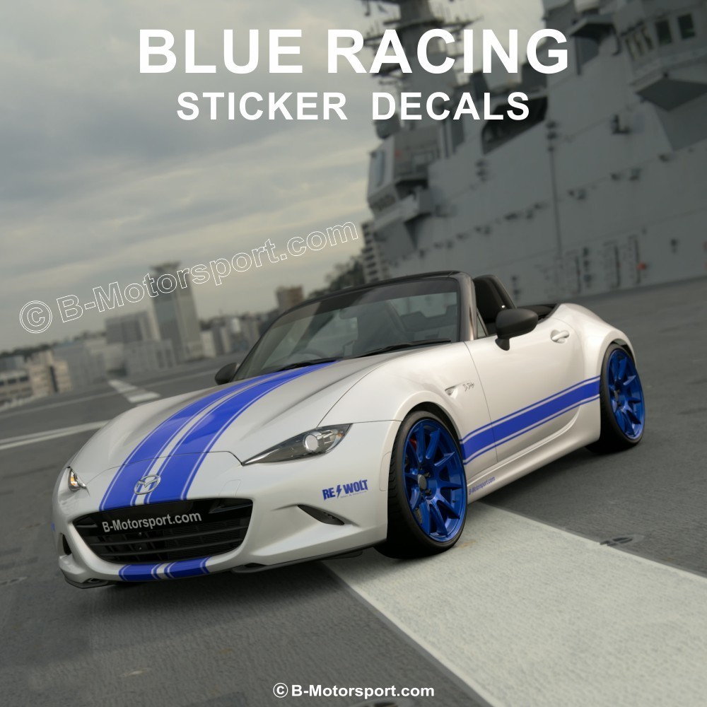 KIT COMPLETO STRISCE RACING – Kit adesivi compatibile con tutte le MX-5 NA, NB, NC, ND