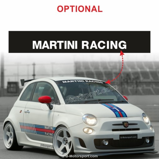 MARTINI NUMBER 1 -  Kit autocollant complet compatible toutes 500 ABARTH 595 695