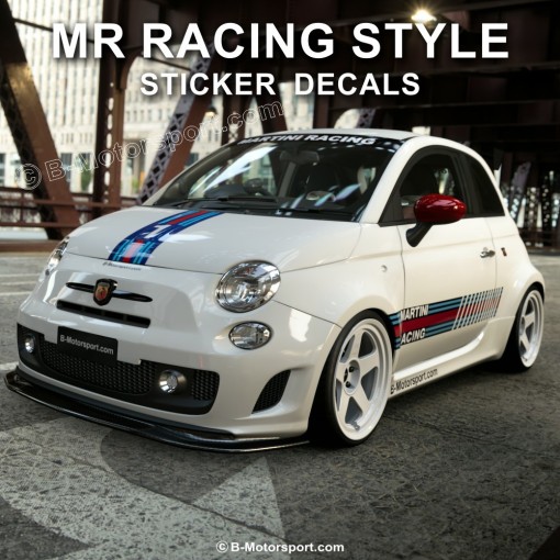 MARTINI NUMBER 1 -  Kit autocollant complet compatible toutes 500 ABARTH 595 695