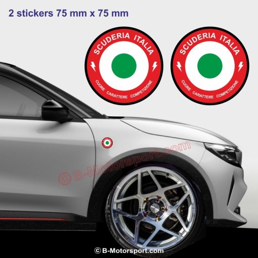 2 adesivi SCUDERIA ITALIA Aeronautica per ALFA ROMEO