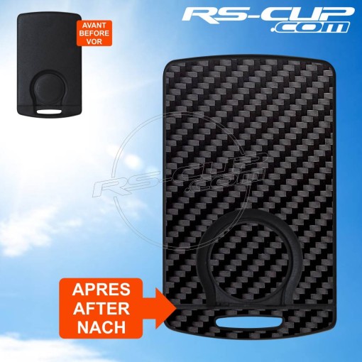 Sticker Clé 4 boutons ALPINE A110 look CARBONE sans LOGO