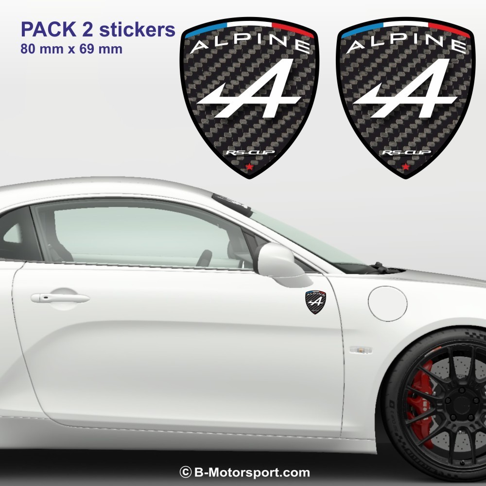 2 ALPINE logo Carbon-Look Aufkleber