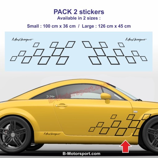 DAMIER RACING Kit autocollant universel pour AUDI
