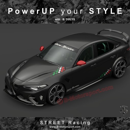 SCUDERIA VELOCE - Complete graphic kit for all ALFA ROMEO - Giulia Junior Stelvio Brear Mito Tonale