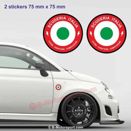 2 sticker SCUDERIA ITALIA Aeronautica pour FIAT ABARTH