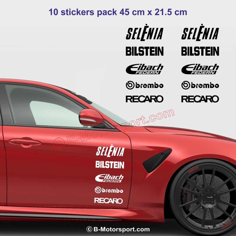 10er Pack Racing-Logo-Aufkleber für alle ALFA ROMEO Giulia Brera Mito Giulietta Junior Tonale...