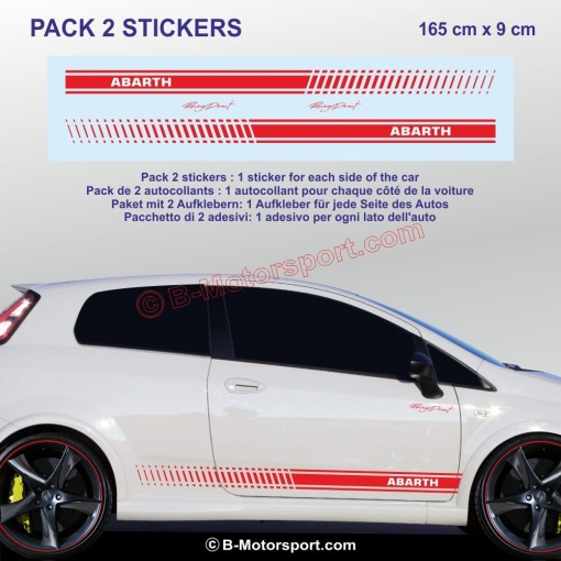 Adesivi bicolore ABARTH per FIAT 500 595 695 500c