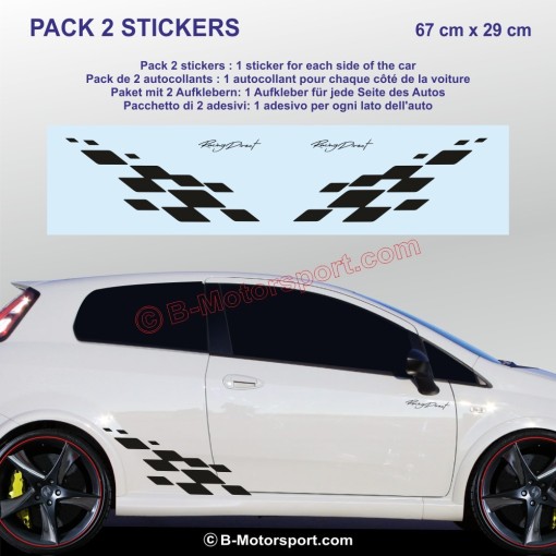 Kit autocollant MOTORSPORT pour FIAT ABARTH 500 595 695 Panda 600 124 Punto