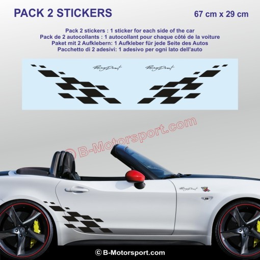 Kit autocollant MOTORSPORT pour FIAT ABARTH 500 595 695 Panda 600 124 Punto