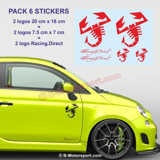 6 ABARTH Aufkleber für FIAT 500 595 695 600 Punto Spider Panda