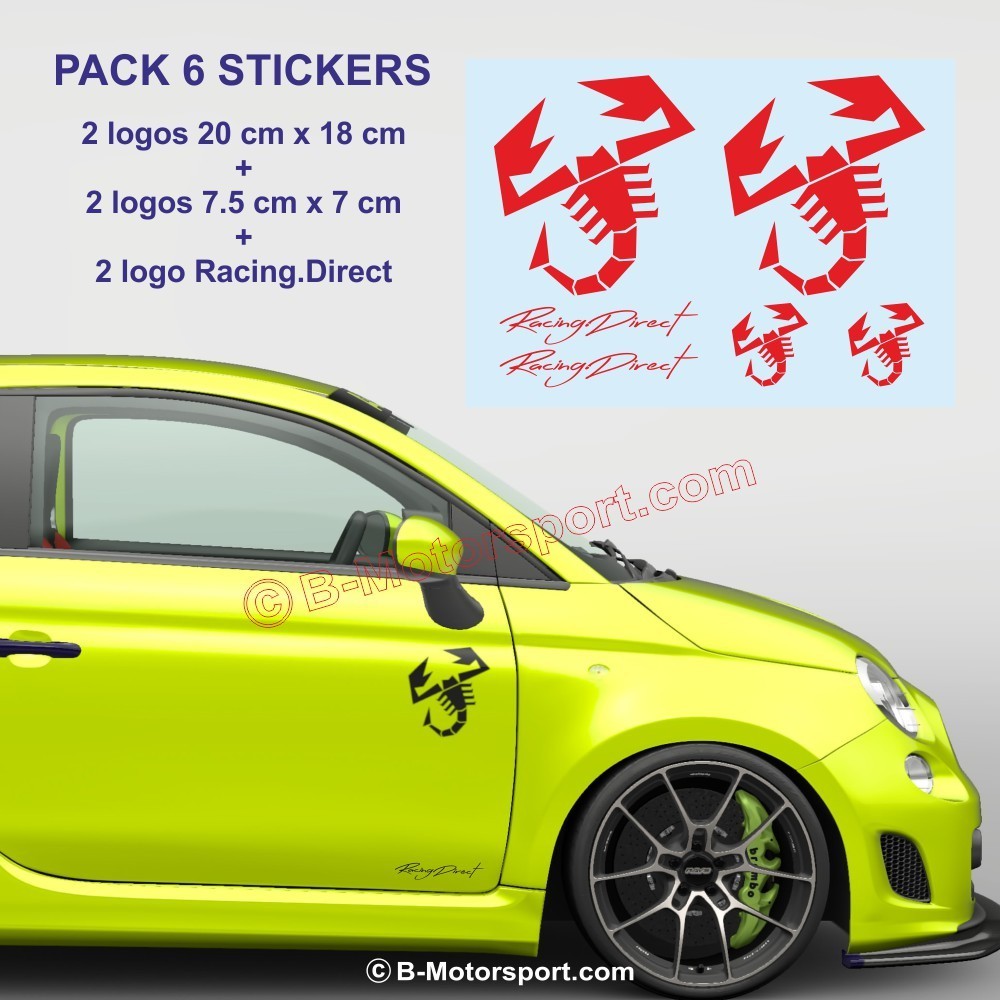 6 ABARTH sticker decals for FIAT 500 595 695 600 Punto Spider Panda