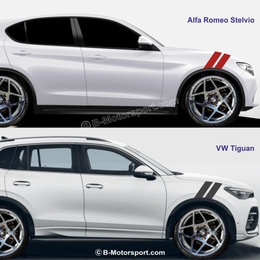 SPORT MIND SPECIAL SUV - Double-stripe adhesive kit for front fender