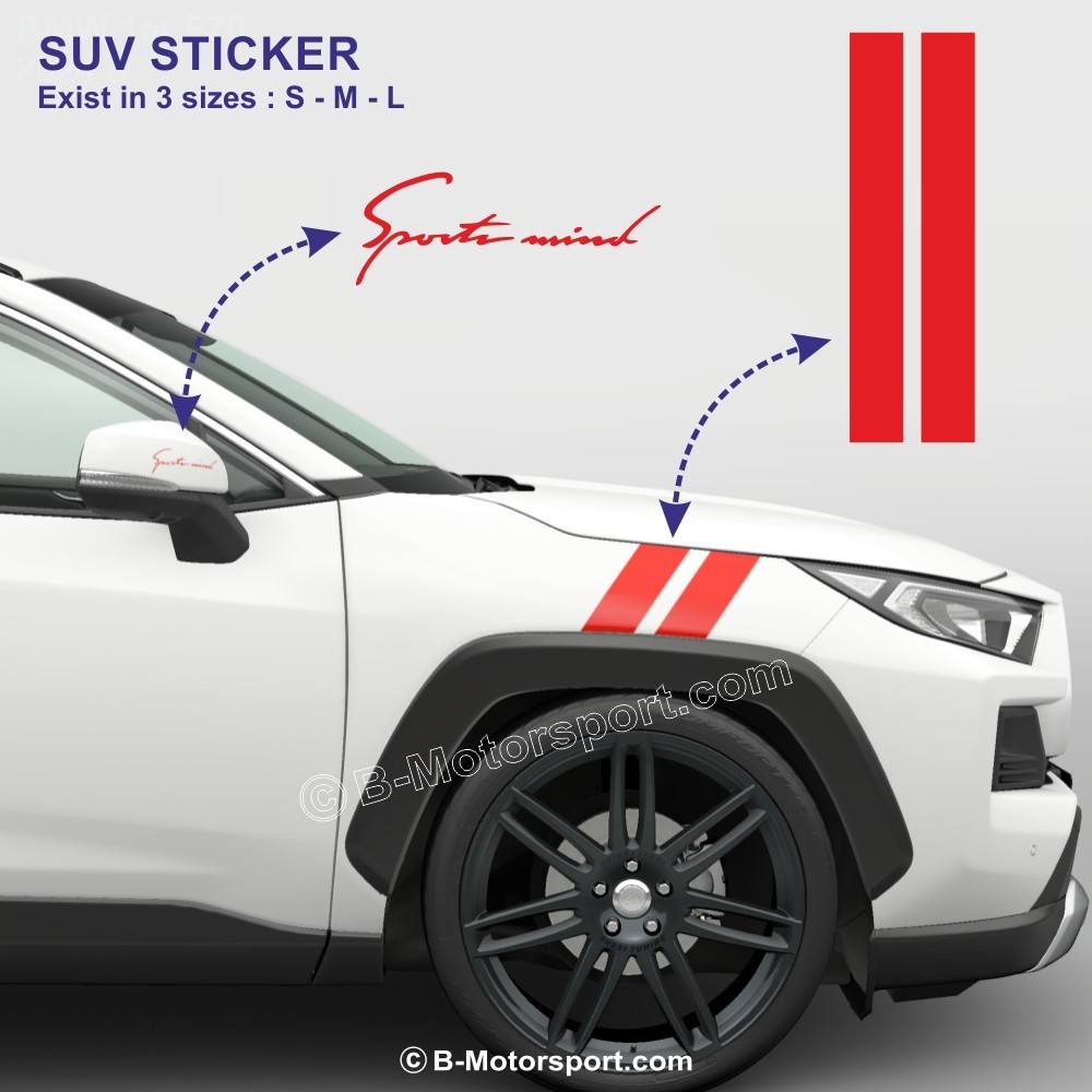 SPORT MIND SPECIAL SUV - Double-stripe adhesive kit for front fender