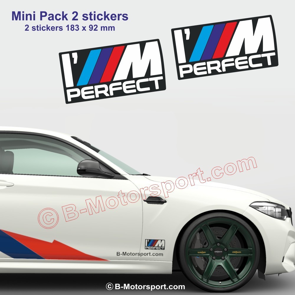 I'M Perfect – Set mit 2 Aufklebern für BMW-Liebhaber