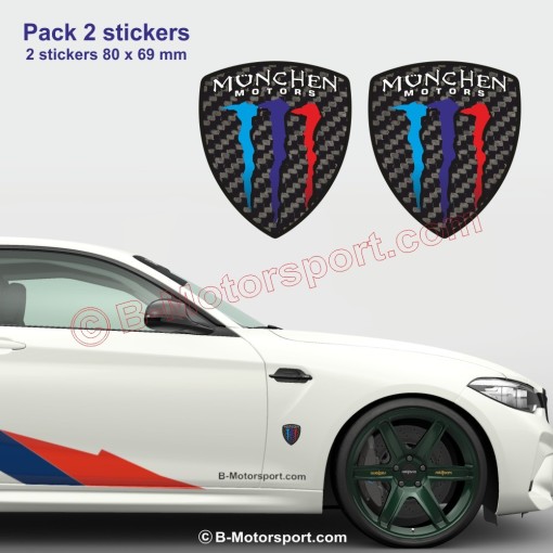 MUNCHEN MOTORS – 2 Aufklebern für BMW-Liebhaber