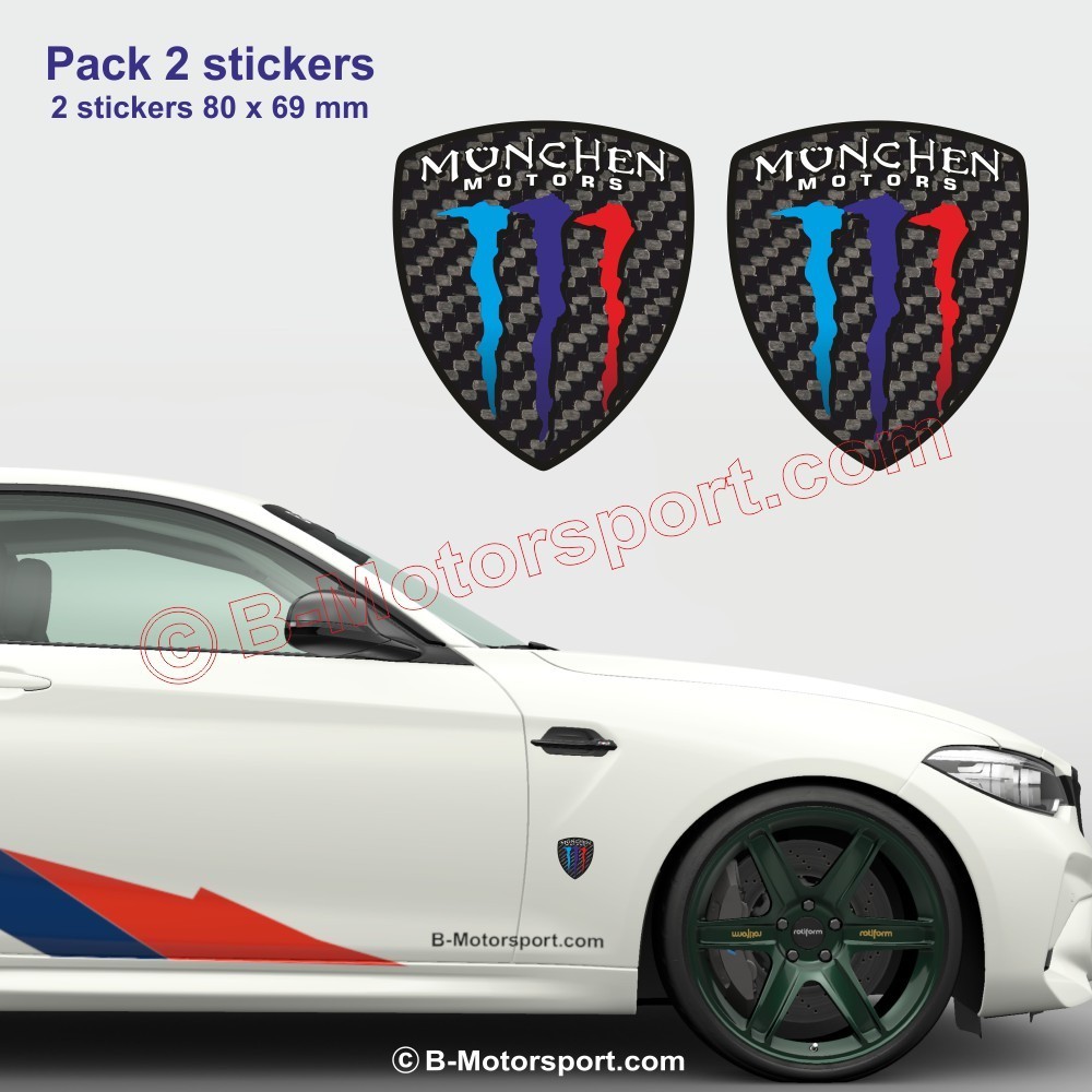 MUNCHEN MOTORS – 2 adesivi per appassionati BMW