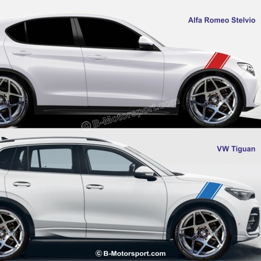 RACING STRIPE SPECIAL SUV - Triple-stripe adhesive kit for front fender