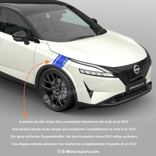 SPORT STRIPE SPECIAL SUV - Double-stripe adhesive kit for front fender