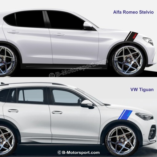 SPORT-STREIFEN SPECIAL SUV - Doppellinien-Aufklebersatz für den vorderen Kotflügel