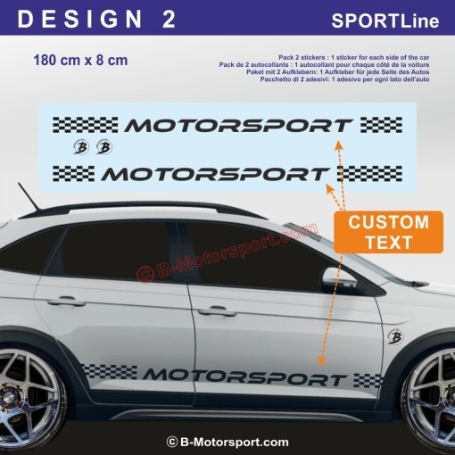 VW TAIGO – Sportliches Seitenstreifen-Aufkleber-Set – 5 Designs für Seitenschweller