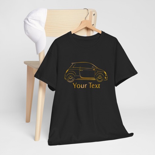 FIAT 500 ABARTH – T-shirt con testo personalizzabile – Idea regalo perfetta per Natale e Compleanni