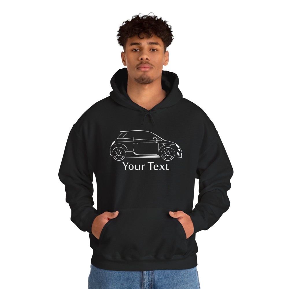 FIAT 500 ABARTH – Hoodie mit personalisierbarem Text – Perfektes Geschenk zu Weihnachten & Geburtstag