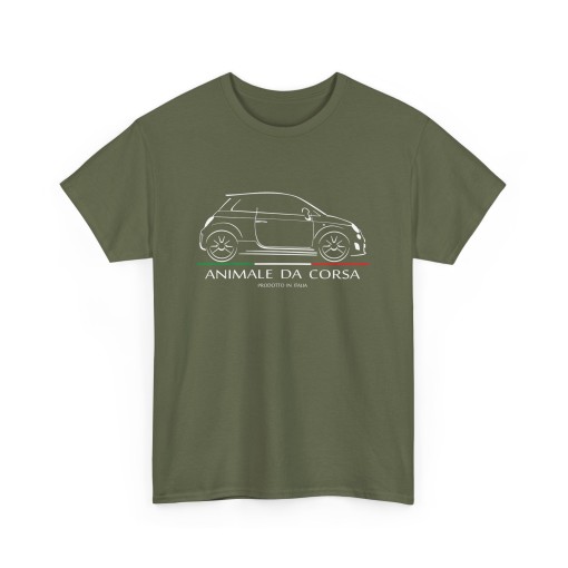 FIAT 500 ABARTH – T-Shirt ANIMALE DA CORSA – Perfektes Geschenk zu Weihnachten & Geburtstag