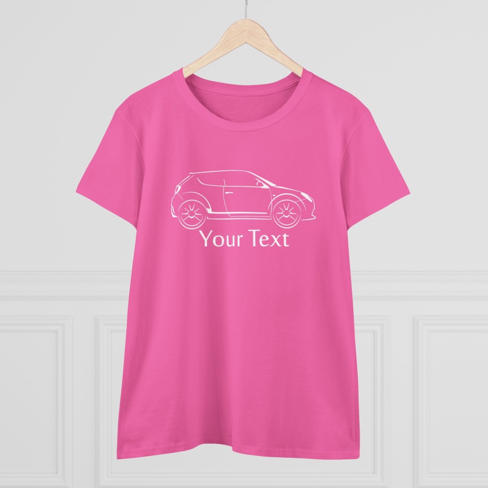 ALFA ROMEO MITO - T-shirt femme avec texte personnalisable - Idée cadeau pour Noël et Anniversaire