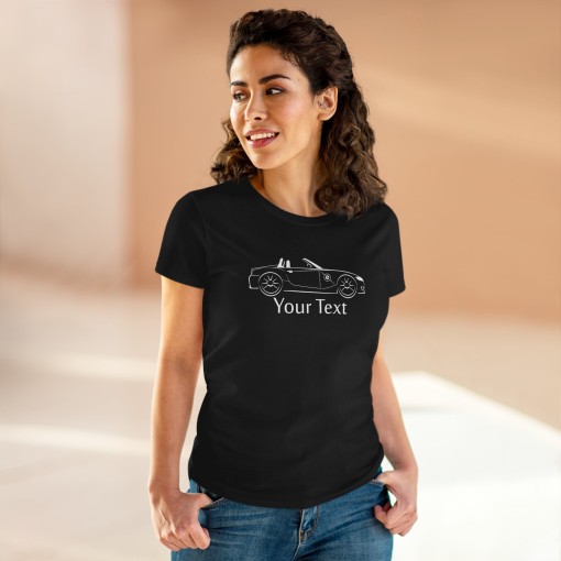 BMW Z4 e85 – Damen-T-Shirt mit personalisierbarem Text – Perfektes Geschenk zu Weihnachten & Geburtstag
