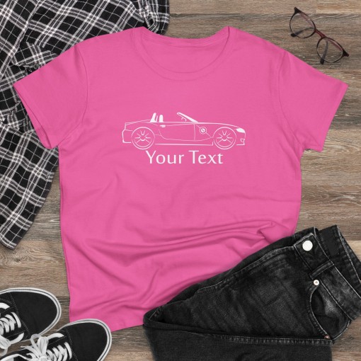 BMW Z4 e85 – Damen-T-Shirt mit personalisierbarem Text – Perfektes Geschenk zu Weihnachten & Geburtstag