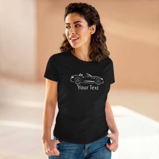 BMW Z4 e89 – Damen-T-Shirt mit personalisierbarem Text – Perfektes Geschenk zu Weihnachten & Geburtstag