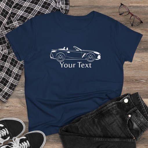 BMW Z4 G89 – T-shirt da donna con testo personalizzabile – Idea regalo perfetta per Natale e Compleanni