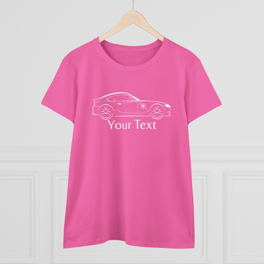 BMW Z4 e86 - T-shirt femme avec texte personnalisable - Idée cadeau pour Noël et Anniversaire