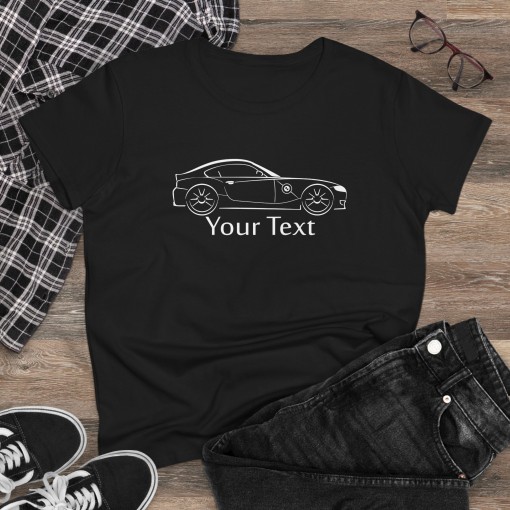 BMW Z4 e86 - T-shirt femme avec texte personnalisable - Idée cadeau pour Noël et Anniversaire