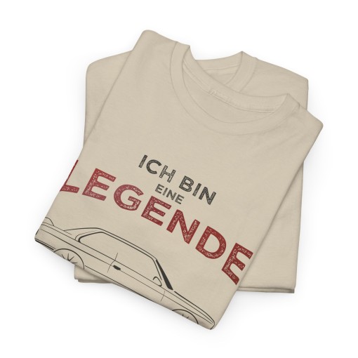 T-Shirt ICH BIN EINE LEGENDE mit der Silhouette der BMW M3 e30 für Herren und Damen