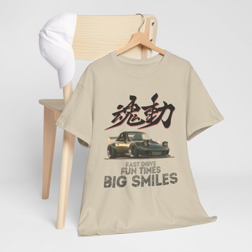 MX-5 NA KANJI BIG SMILES Unisex T-Shirt für Mazda MX-5 Liebhaber für Männer und Frauen