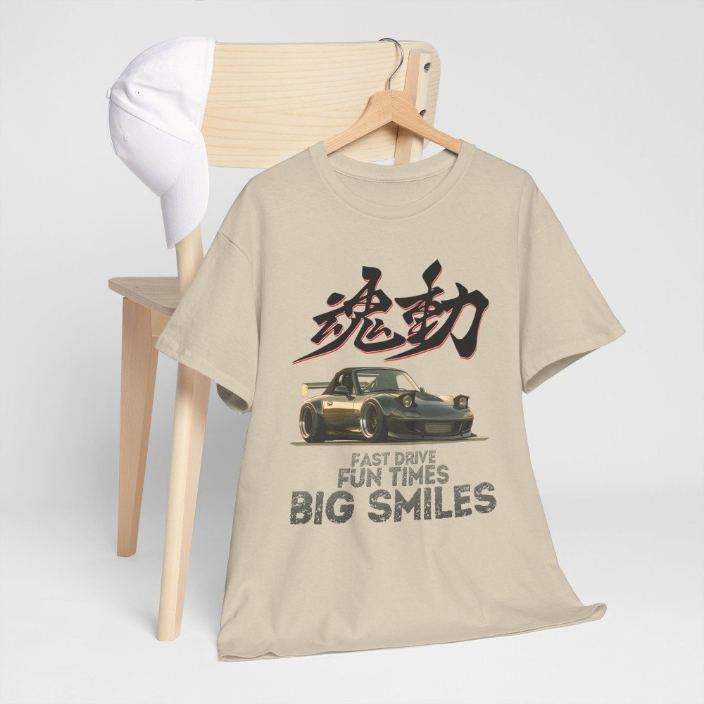 MX-5 NA KANJI BIG SMILES Tshirt unisex homme femme pour amateurs de MAZDA MX-5