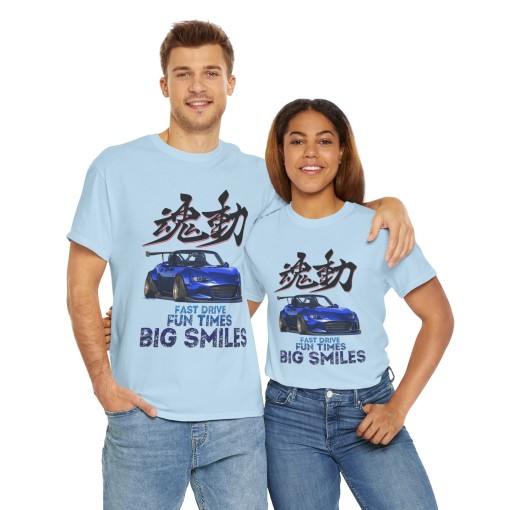 MX-5 ND KANJI BIG SMILES Unisex T-Shirt für Mazda MX-5 Liebhaber für Männer und Frauen