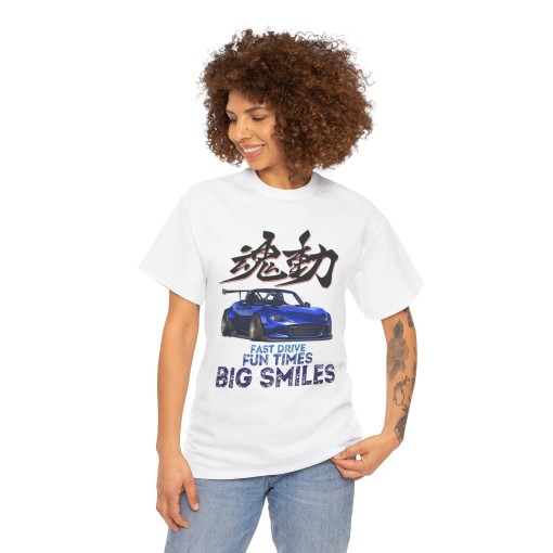 MX-5 ND KANJI BIG SMILES Tshirt unisex homme femme pour amateurs de MAZDA MX-5