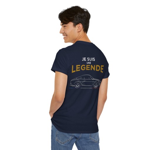 T-shirt JE SUIS UNE LEGENDE avec silhouette Alpine Renault A110 pour homme et femme