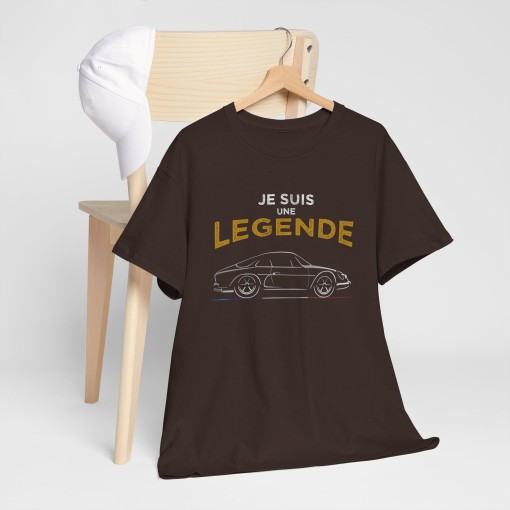 T-shirt JE SUIS UNE LEGENDE avec silhouette Alpine Renault A110 pour homme et femme