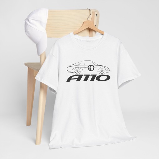 A110 Berlinette T-shirt homme avec silhouette de Alpine Renault