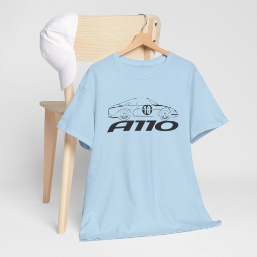 A110 Berlinette Tshirt homme avec silhouette de Alpine Renault